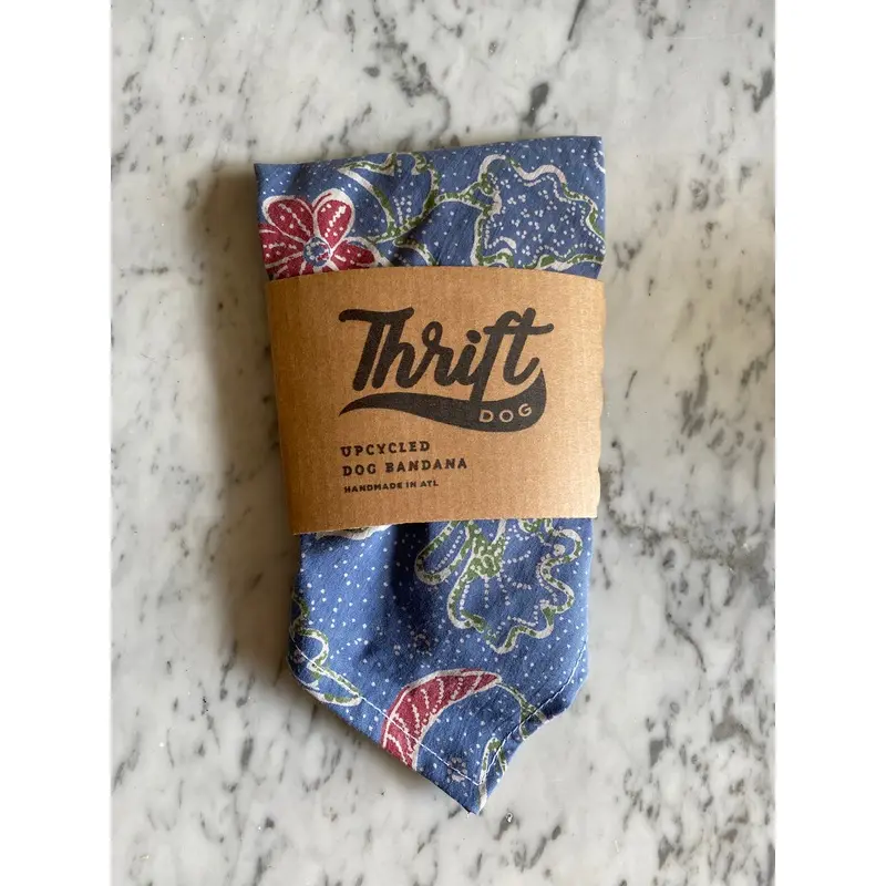 Upcycled Bandana in Blue Paisley (FINAL SALE)