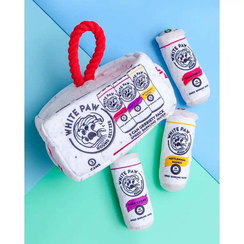 White Paw Plush Activity Toy in Grrriety Pack