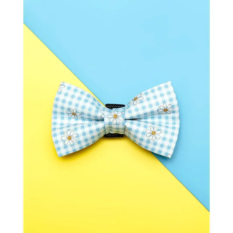 Dog Bow Tie in Blue Daisy (FINAL SALE)