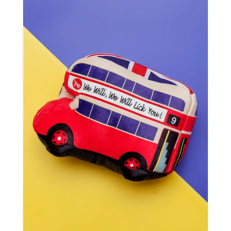 Double Decker Bus Plush Dog Toy