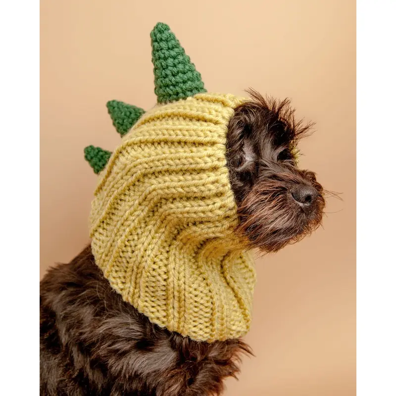 Knit Dinosaur Dog Snood (FINAL SALE)