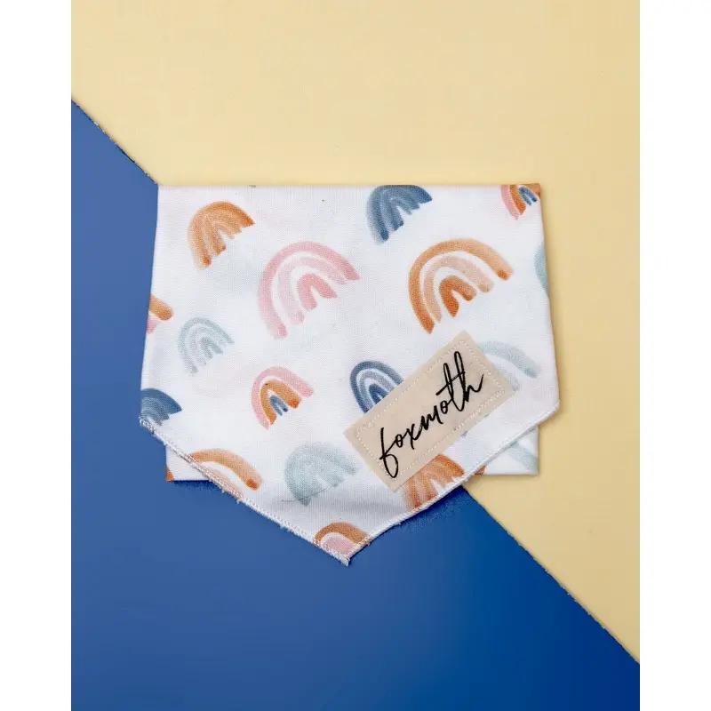 Natural Rainbow Dog Bandana (FINAL SALE)