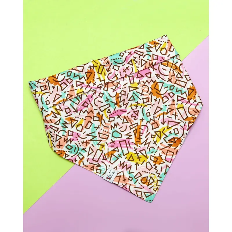 Snap-on Dog Bandana in Scribbles (FINAL SALE)