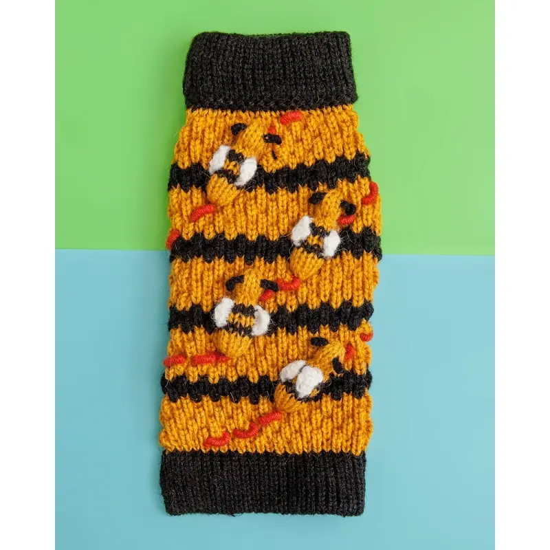 Buzz Off! Bumble Bee Hive Hand-Knit Sweater (FINAL SALE)