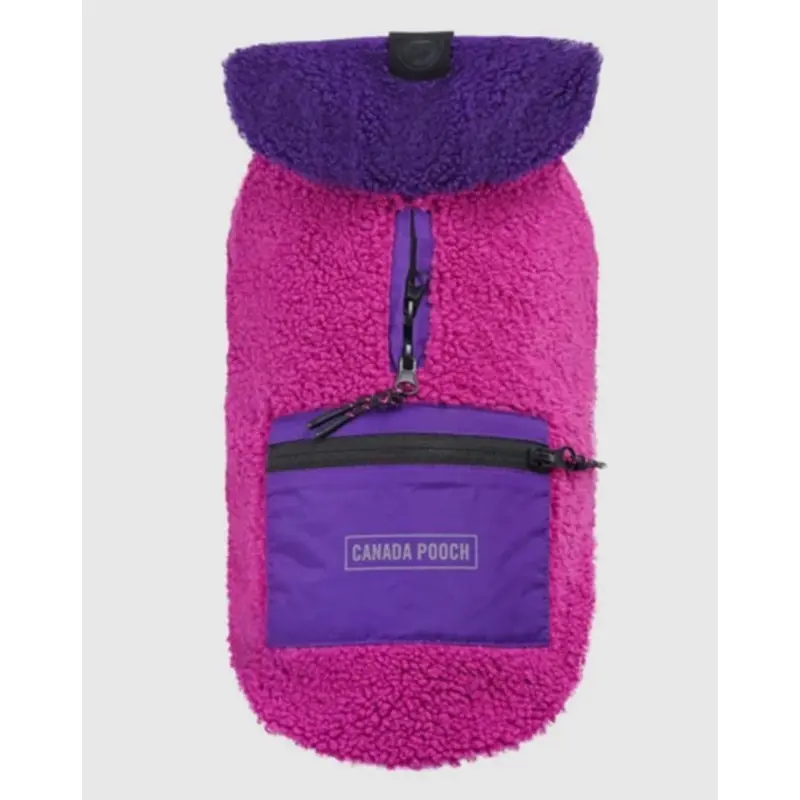 Cool Factor Fleece Dog Hoodie in Pink & Purple (FINAL SALE)