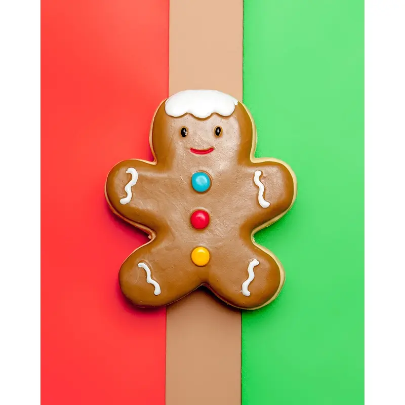 Gingerbread Man Squeaky Latex Dog Toy