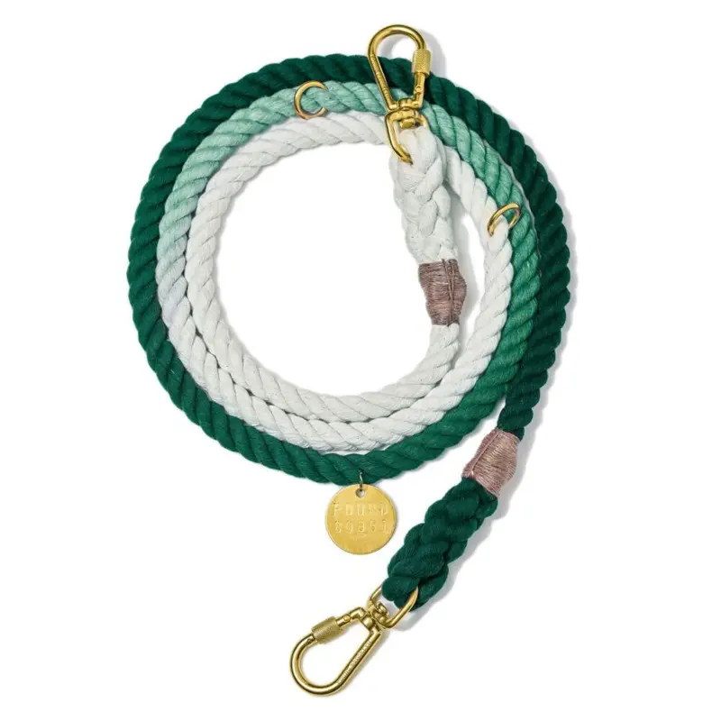 Adjustable Rope Lead in Teal Ombre (Made in the USA)
