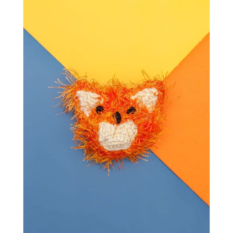 Furry Fox Knit Dog Squeaky Toy
