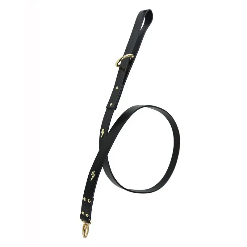 Lightning Bolt Leather Dog Lead << FINAL SALE >>
