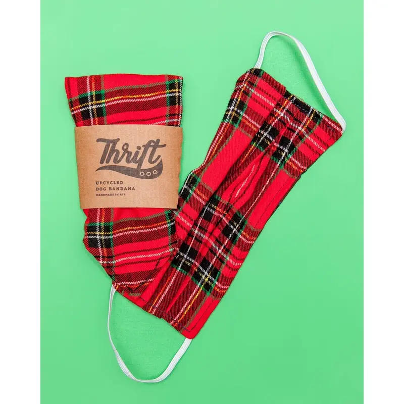 Matching Face Mask & Dog Bandana Set in Tinsel Tartan