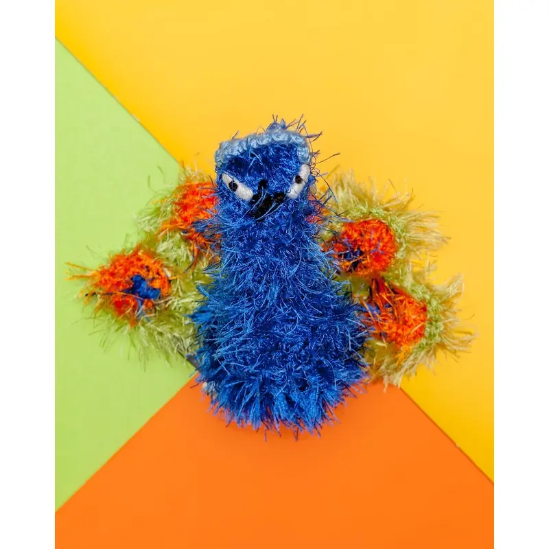 Proud Peacock Crochet Squeaky Dog Toy (FINAL SALE)