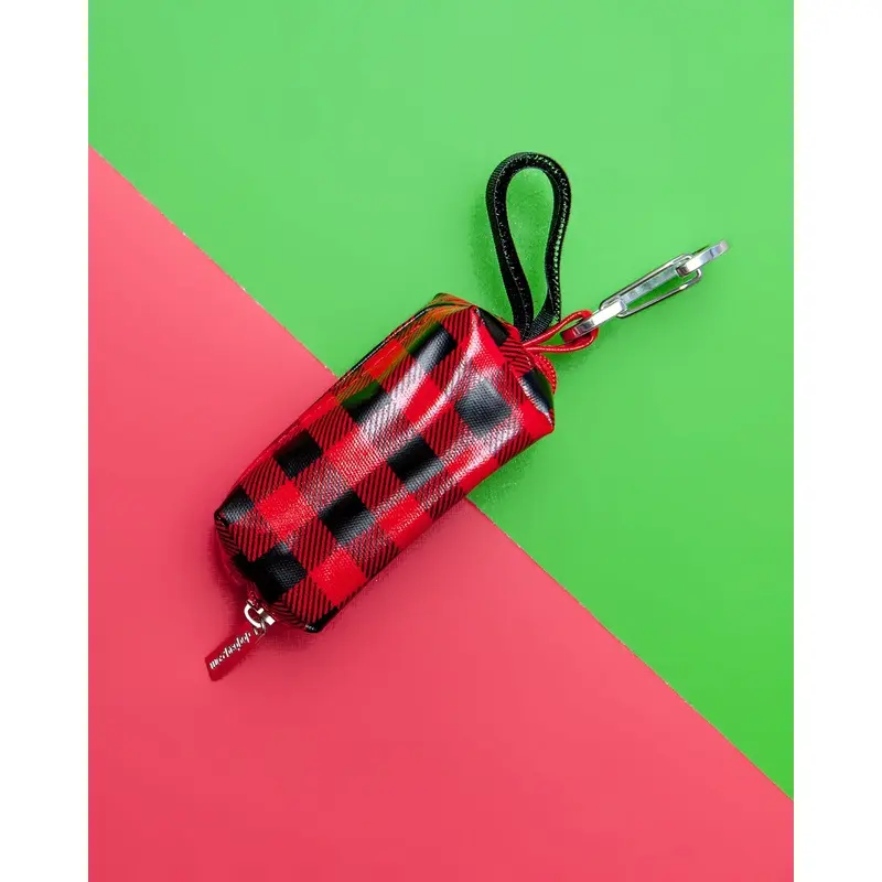 Red Buffalo Check Dog Waste Bag Dispenser