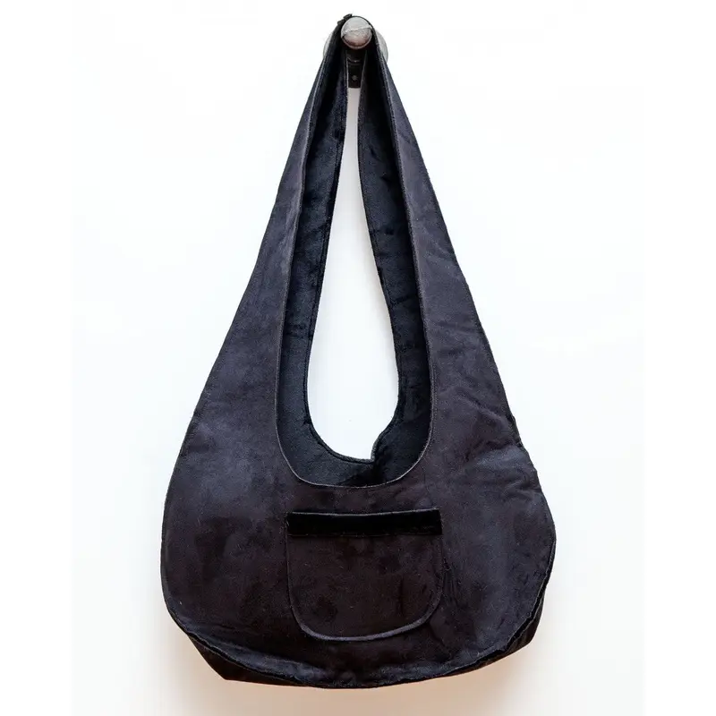 Boho Dog Sling Carrier Bag in Black (Made in the USA) (FINAL SALE)