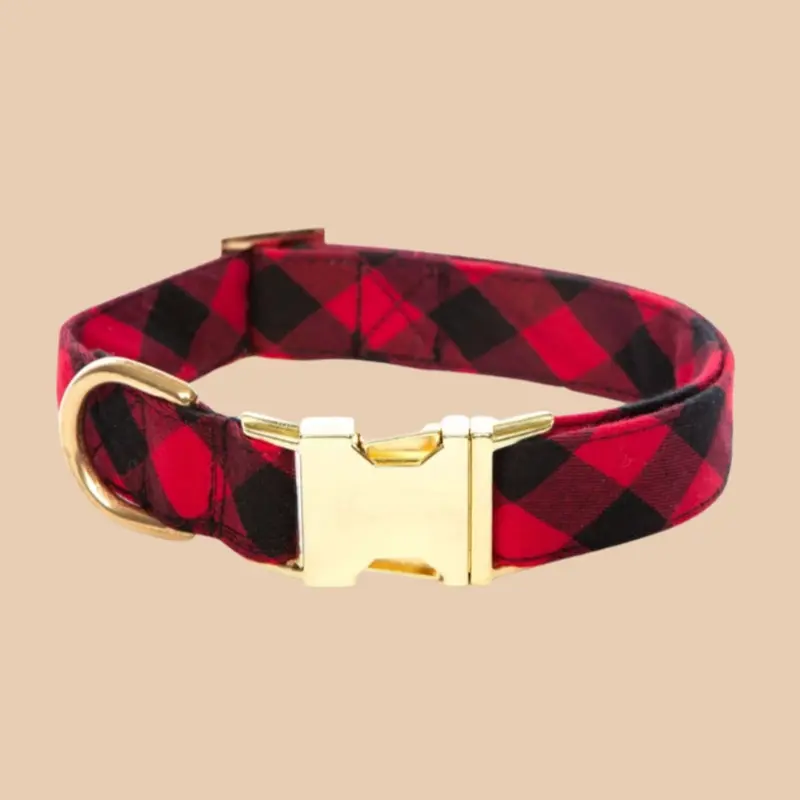 Buffalo Check Plaid Dog Collar (Made in the USA)(FINAL SALE)