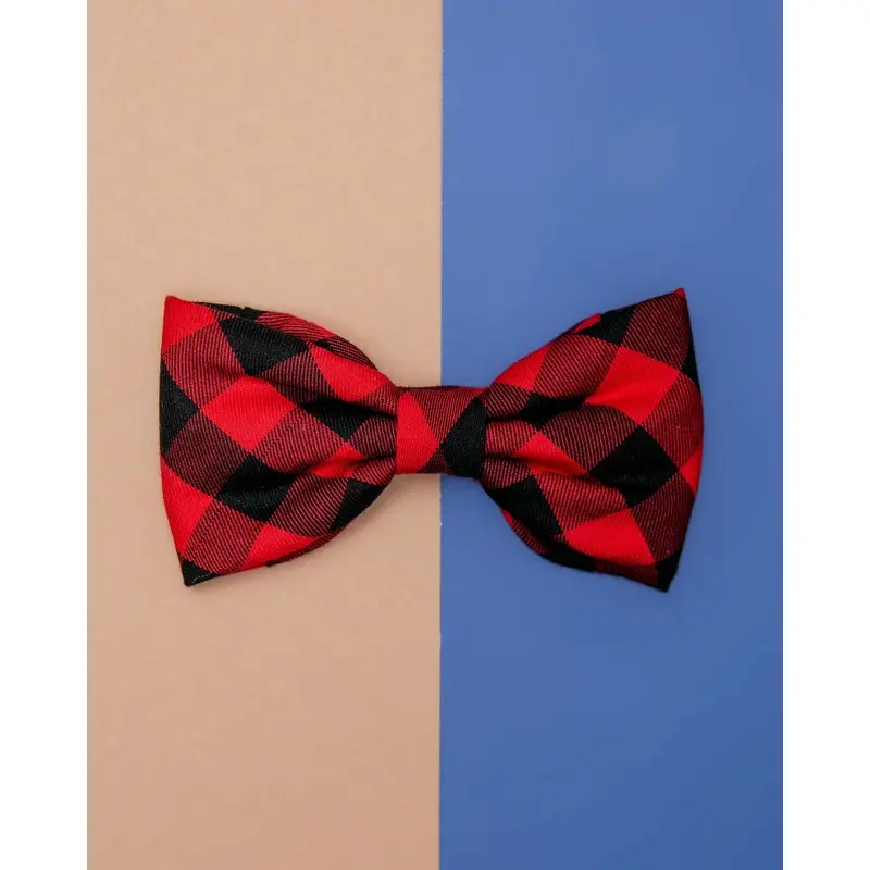 Buffalo Plaid Dog Bow Tie