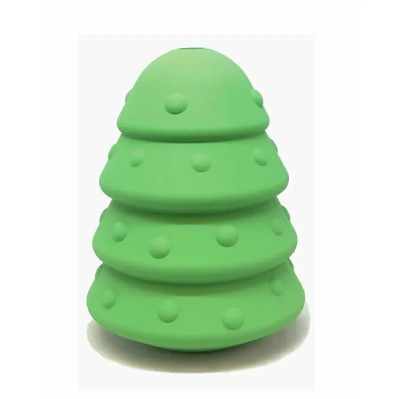 Durable Rubber Christmas Tree Chew Toy & Dog Treat Dispenser