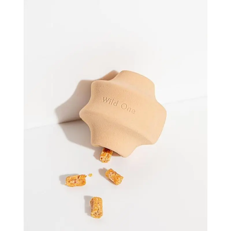 Twist Toss Dog Toy in Tan