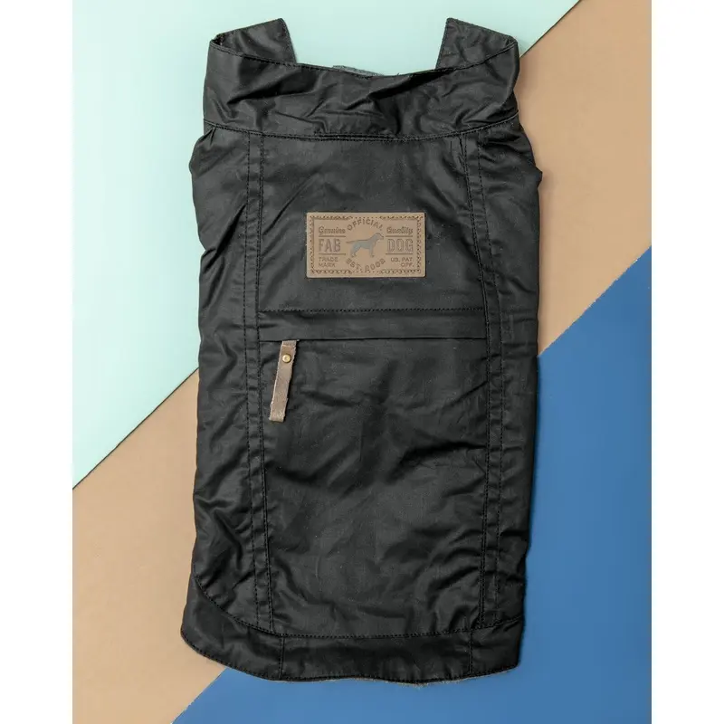Waxed Utility Dog Coat in Black << CLEARANCE >>