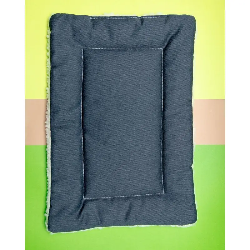 Charcoal Gray Denim & Sherpa Pet Napping Mat (Made in the USA)