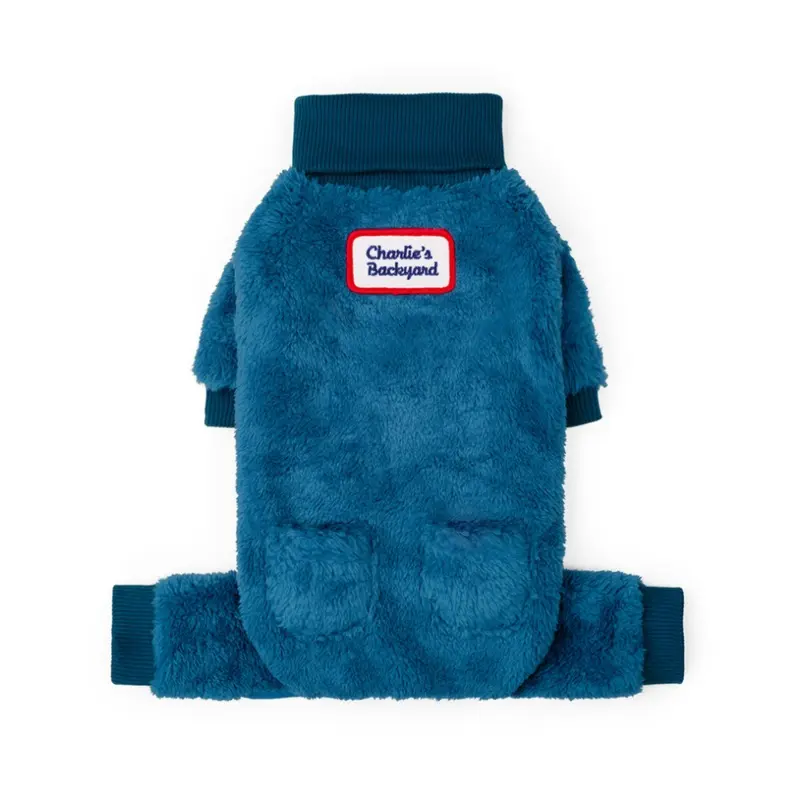 Monster Fleece Warmer Dog Onesie in Teal (FINAL SALE)
