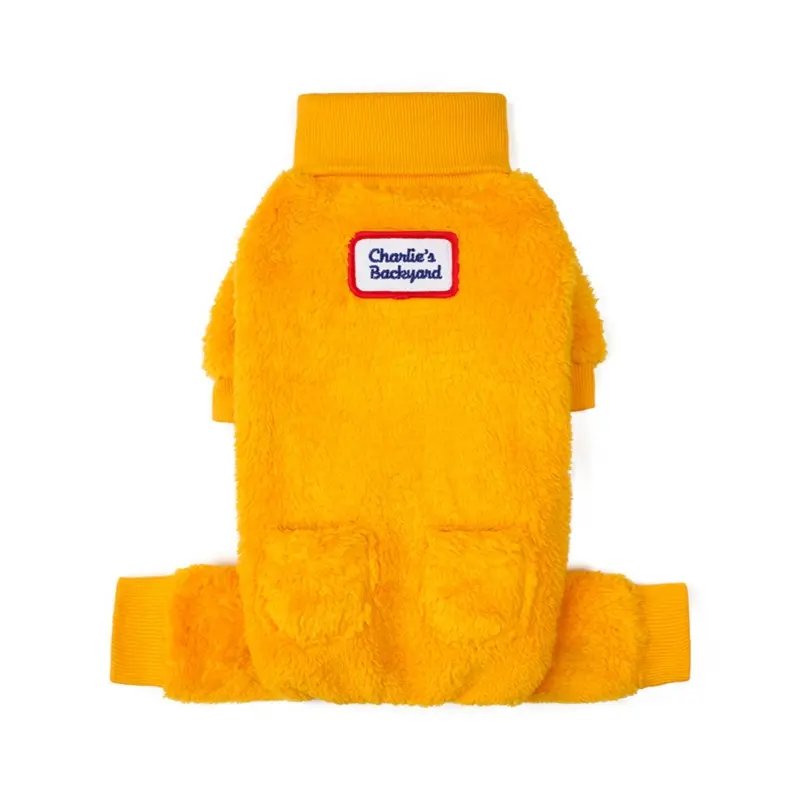 Monster Fleece Warmer Dog Onesie in Yellow (FINAL SALE)