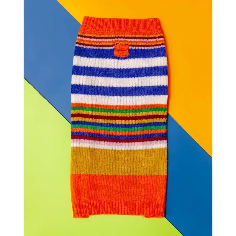 Multi-Striped Wool Dog Sweater << FINAL SALE >>