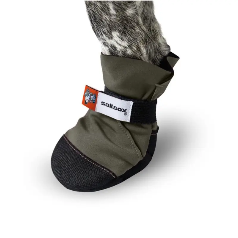 SaltSox Fleece-Lined Dog Booties in Icebreaker Grey