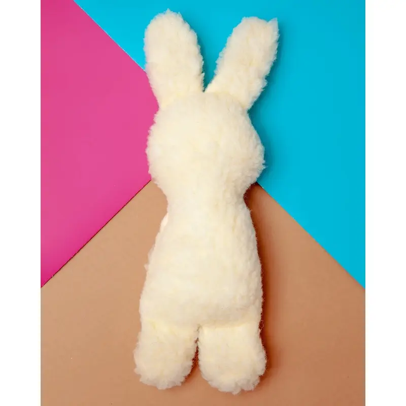 Fluffy Bunny Sherpa Squeaky Dog Toy