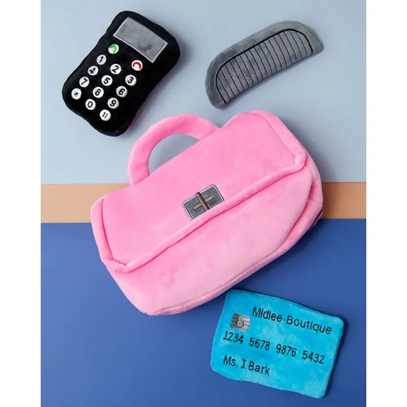 Posh Purse Interactive Plush Dog Toy