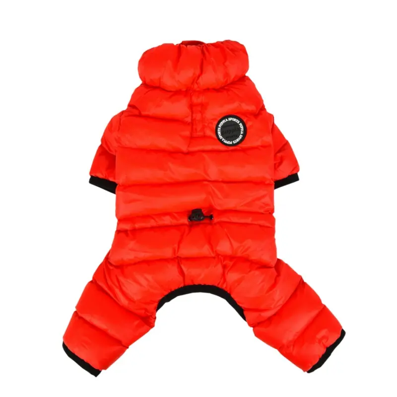 Ultra Light Winter Puffer Jumpsuit in Red