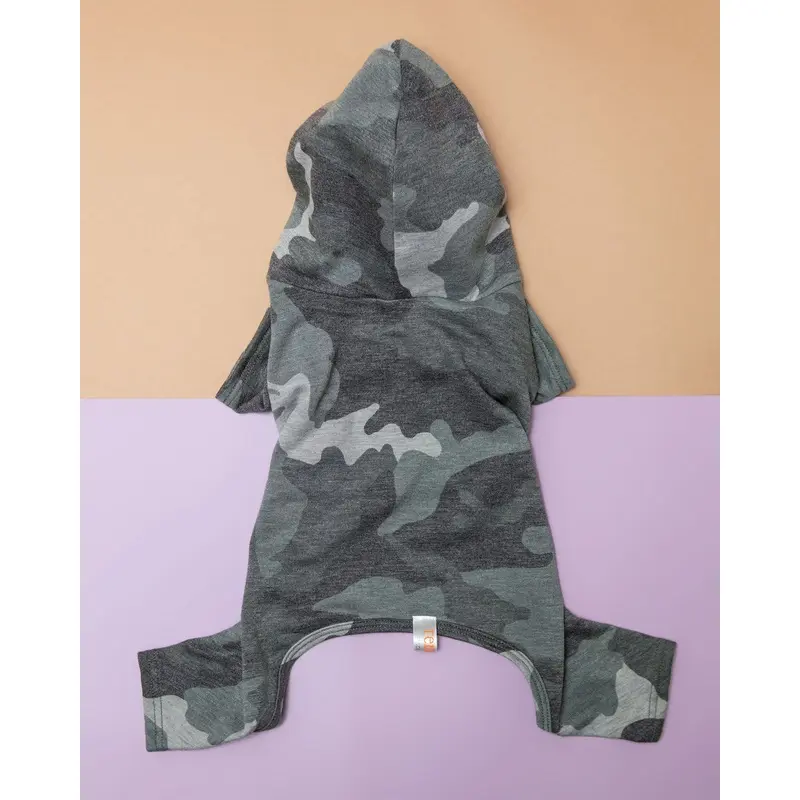 Hooded Camo Dog Onesie (Made in the USA) (FINAL SALE)