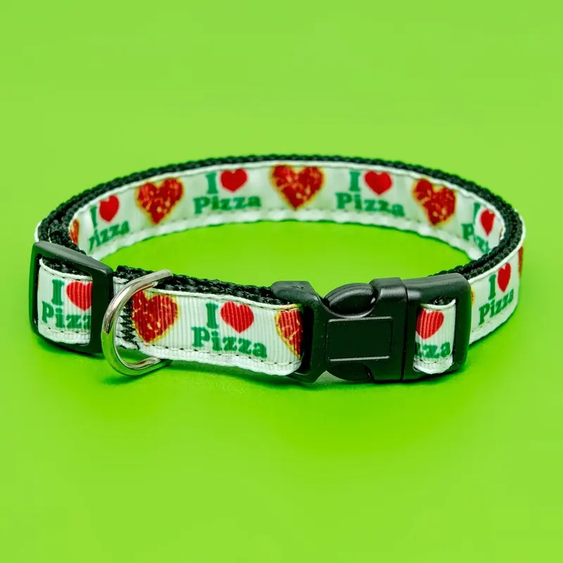 Pizza Party Dog Collar (Made in the USA) << CLEARANCE >>