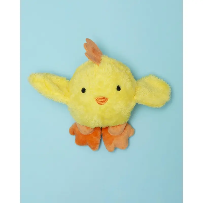 Bouncy Chick Crinkle Squeaker Dog Toy (5")