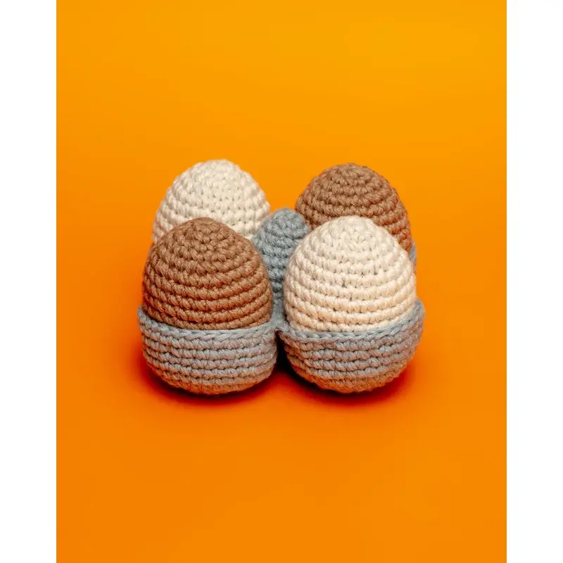 Cotton Crochet Egg Squeaky Toy for Dogs