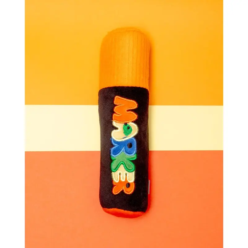 Marker Pen Squeaky Plush Dog Toy