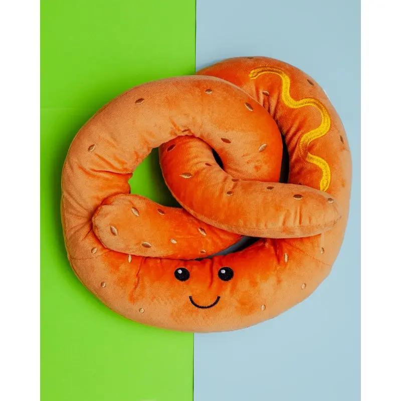 Muttstard Dipped Pretzel Squeaky Dog Toy (12")