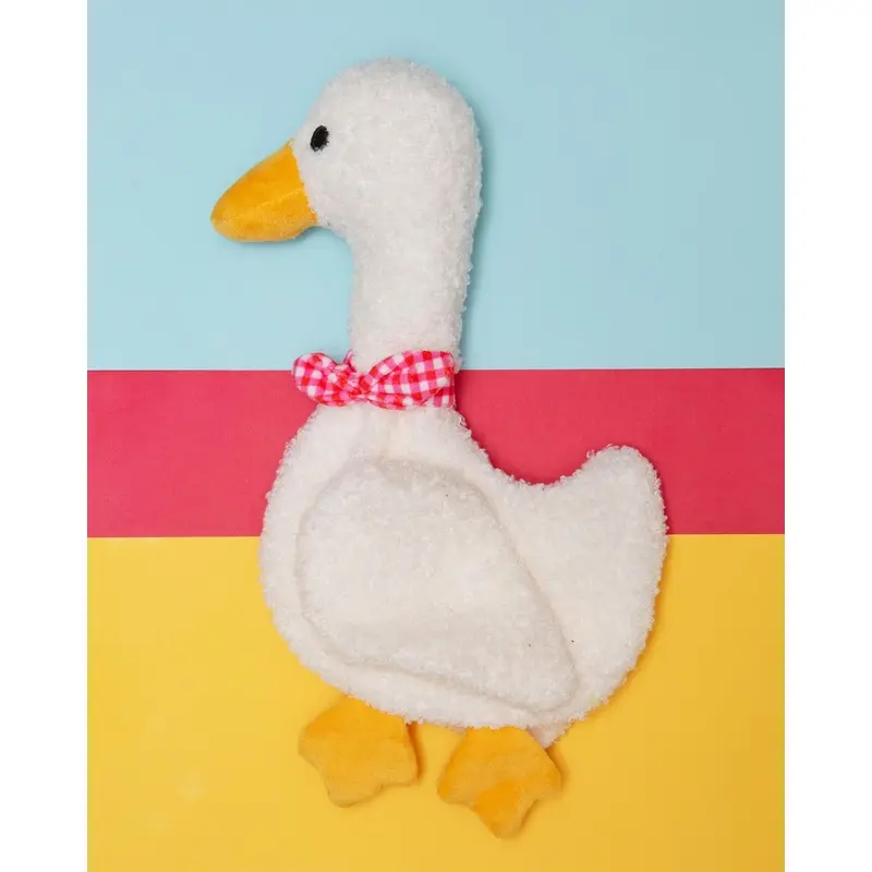 What's Up Duck Flattie Crinkly & Squeaker Dog Toy (13")