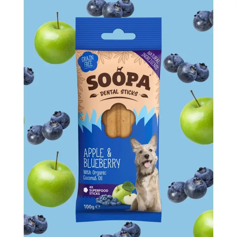 Apple & Blueberry Dental Dog Sticks