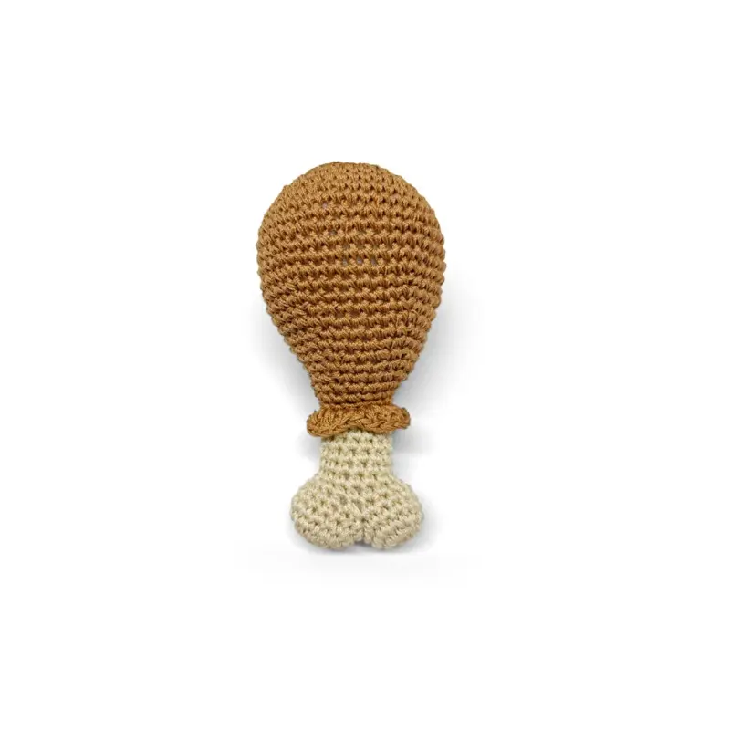 Chicken Leg Squeaky Knit Dog Toy
