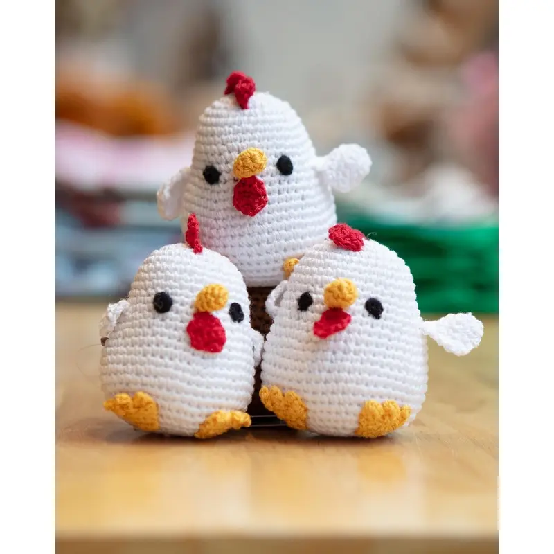 Chicken Little Squeaky Knit Dog Toy