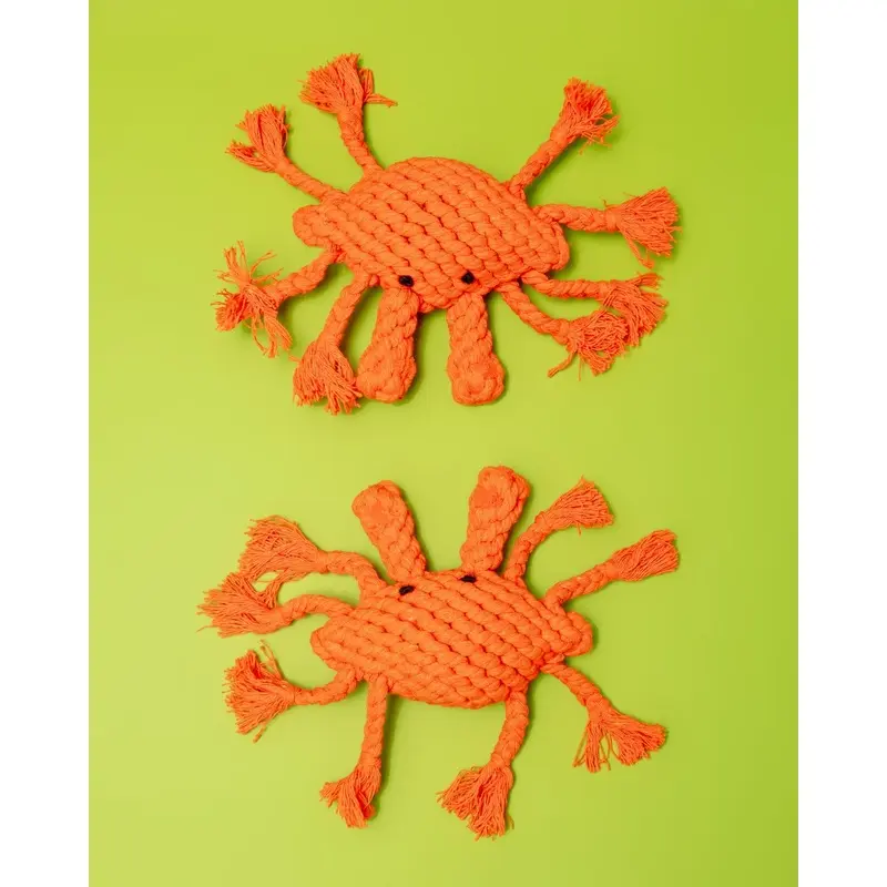 Happy The Crab Sustainable Handmade Nautical Dog Rope Toy