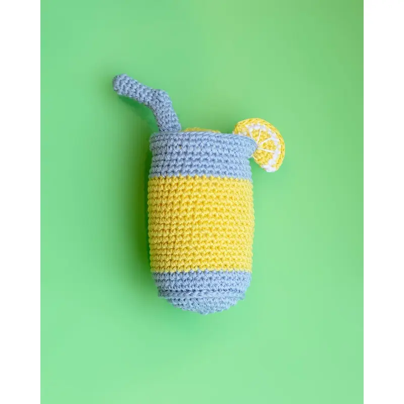 Lemonade Squeaky Knit Dog Toy
