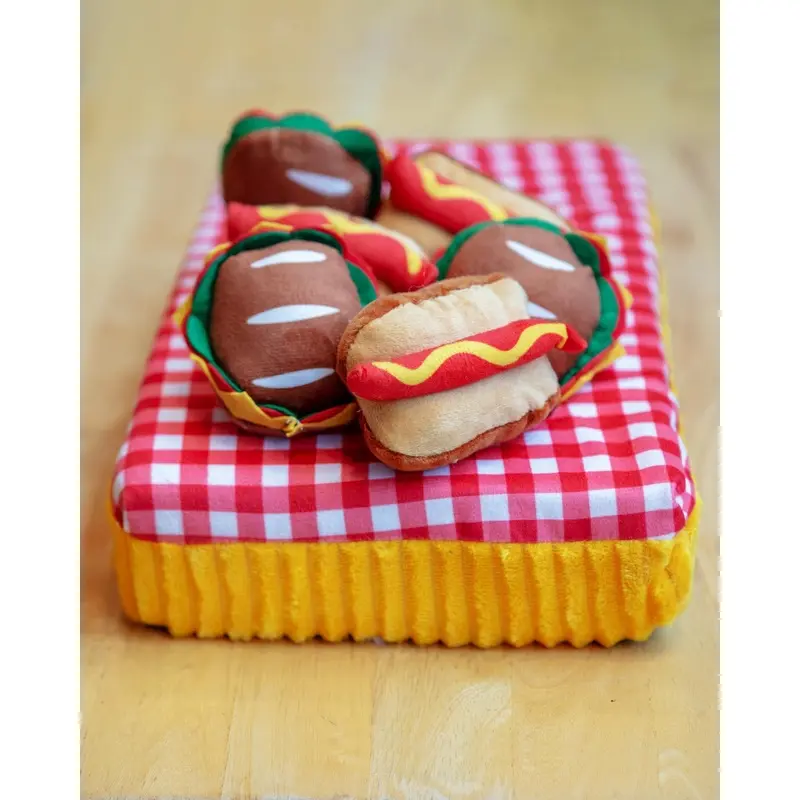 Snacks at a Picnic Squeaky Interactive Dog Toy Set (FINAL SALE)