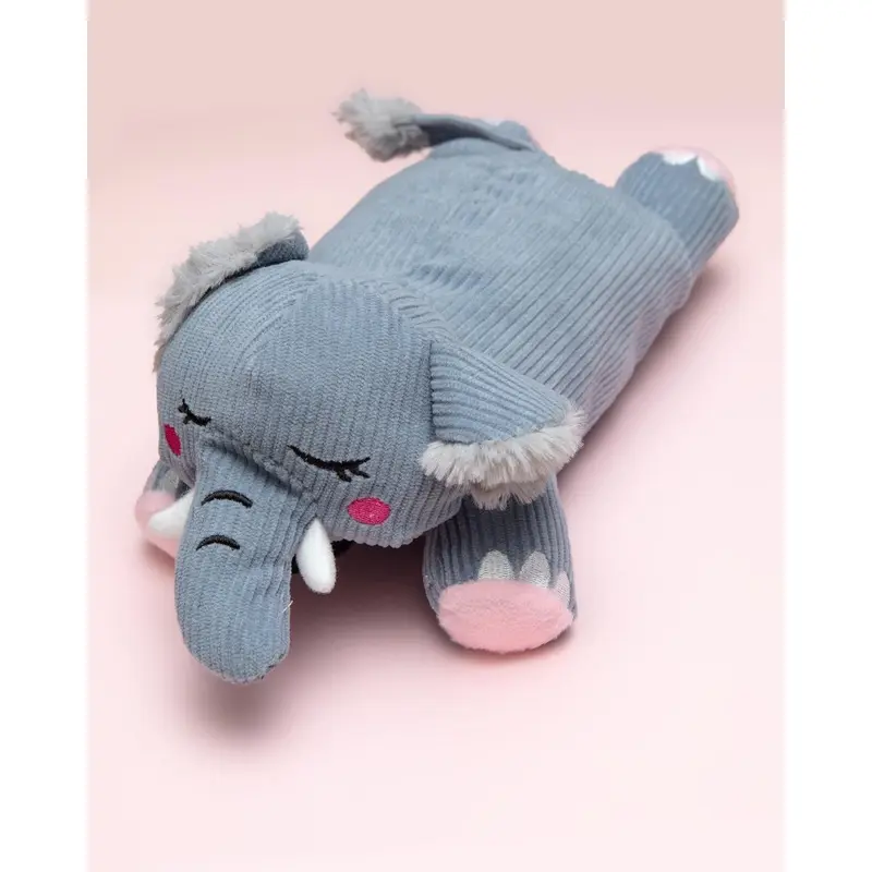 Snooziez Elephant Plush Dog Toys with Silent Shhhqueaker