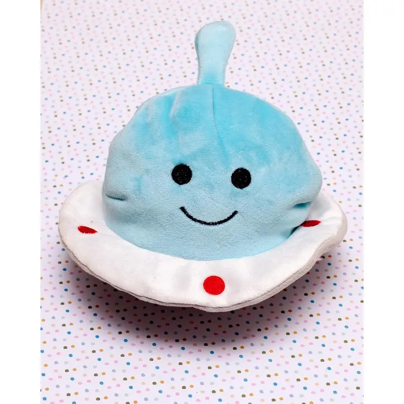 3-In-1 Spaceship + Alien + Squeaky Ball Dog Toy
