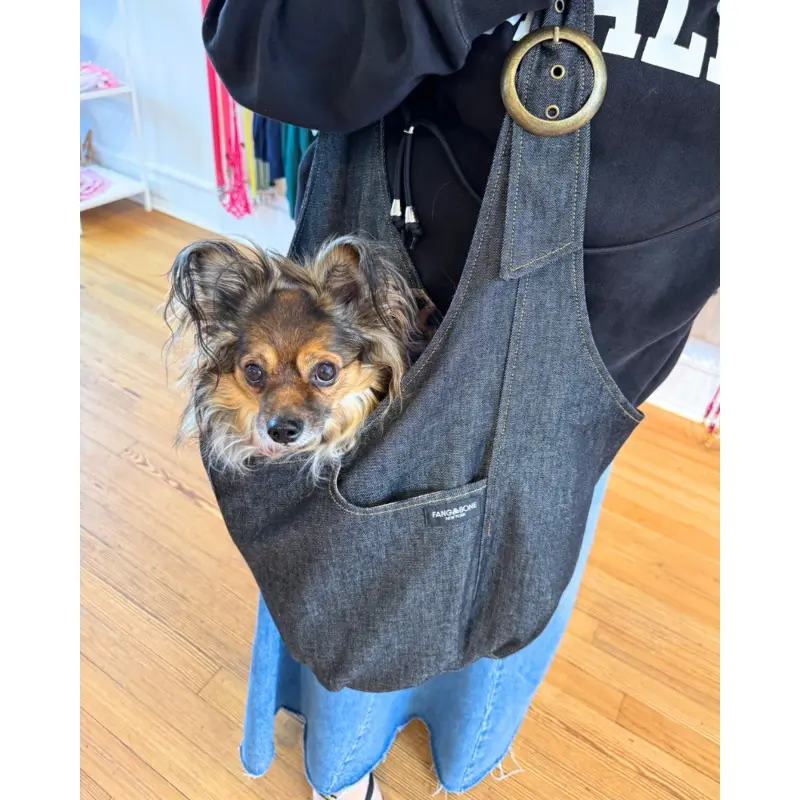 Bucket Bag Dog Carrier in Denim or Camo (Made in New York)