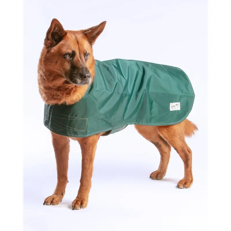 Carson Reversible Dog Raincoat in Green & Tan (Made in the USA) << FINAL SALE >>