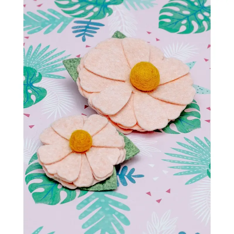Dog Collar Daisy in Softest Blush (Made in the USA)