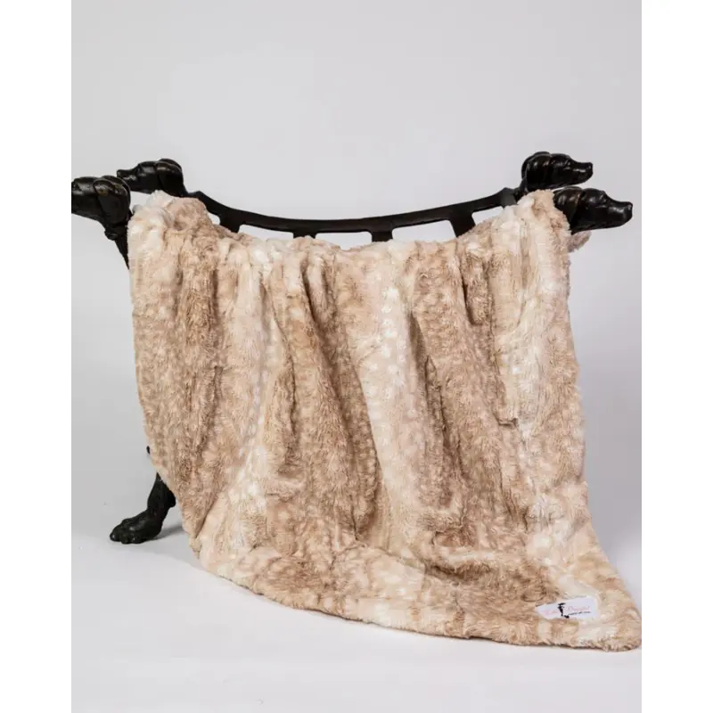 Furry Dog Blanket in Golden Fawn (Made in the USA)