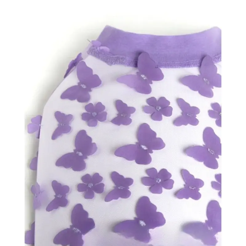 Lilac Butterfly Mesh Dog Shirt (Made in the USA)
